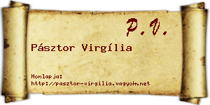 Pásztor Virgília névjegykártya