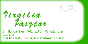 virgilia pasztor business card